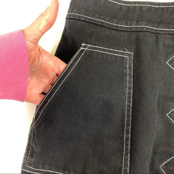 STYLE Mafia Black Denim Skirt size Medium - Picture 2 of 7